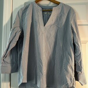 Women’s Vineyard Vines Searsucker Striped Performance Shirt Size XL